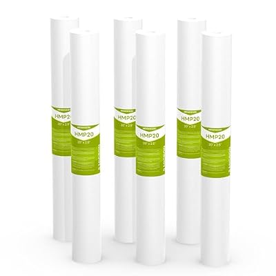 MewMore 5 Micron Whole House Water Filter Cartridge, Sediment Filters for Well Water, Universal Replacement for Any 20 inch Silm Housings - 20" x 2.5" Cartridges - Pack of 6
