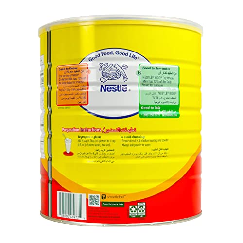Nestle Nido Milk Powder, Imported from Holland, Specially Formulated, Fortified with Vitamins and Minerals, Easy To Prepare, over 12 months, 5.51 LBS