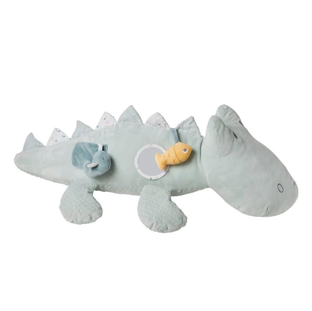 Nattou Peluche Attività, Romeo il Coccodrillo, In Poliestere, Con Varie Attività, Ca. 28 cm, Romeo, Jules e Sally, Celeste