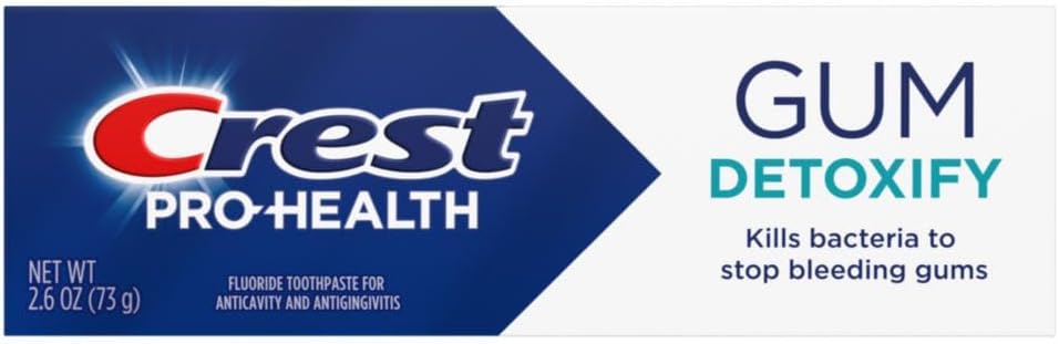 Crest Pro-Health Gum Detoxify Deep Clean Toothpaste 2.6 oz - Anticavity, Antibacterial Flouride Toothpaste, Clinically Proven, Gum and Enamel Protection, Plaque Control