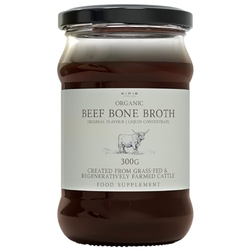 APE Nutrition Grass Fed Organic Bone Broth Liquid Concentrate | 30 Day Supply Collagen Rich & High Protein | Amino Acids For Gut Health & Muscle Support Cooking Tea Drink