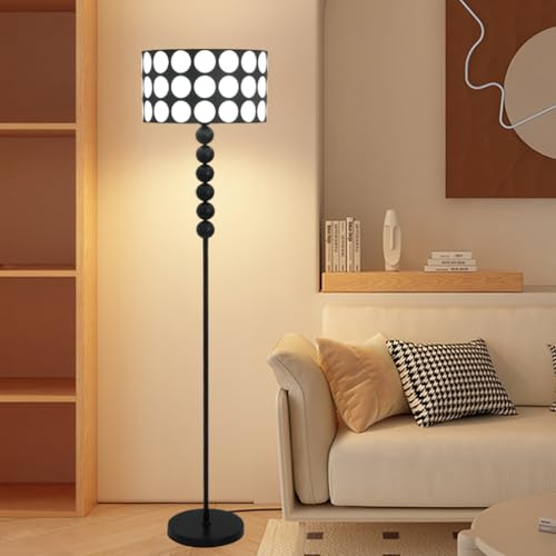 MUMENG Modern Floor Lamp 60", Standing Lamps for Living Room with Foot Switch, Standard Tall Lamps Floor Light for Corner, Bedroom, Office, Lounge, E26/E27 Bulb Compatible (Style 01)