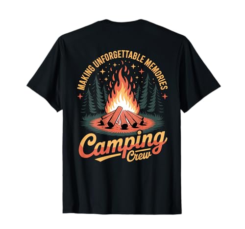 Camping Crew Inolvidable Memories Hoguera Para Campistas Camiseta