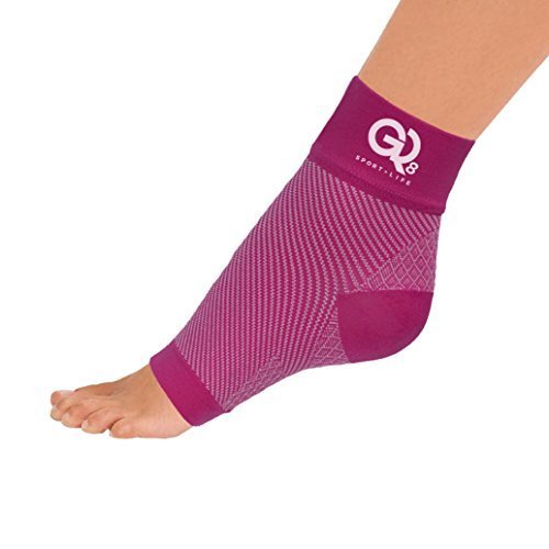 GO2 Compression Sock Ankle Sleeve Men Women - Best Plantar Fasciitis Arch Support, Injury Recovery, Injury Prevention - Relief from Joint Pain, Foot Pain, Swelling, Achy Feet (Pink Large)