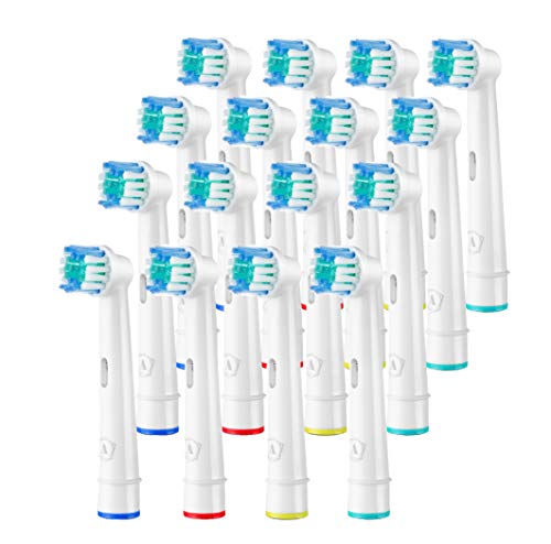 Aster Recambios Cepillos Cabezas de Dientes Compatibles con Oral B Braun 16 Piezas Profesionales para Repuesto de Cabezas