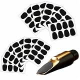 80Pcs 0.8mm Saxophone Mouthpiece Pads & Clarinet Mouthpiece Pad, Oval Rubber Clarinet Mouthpiece Patch for...