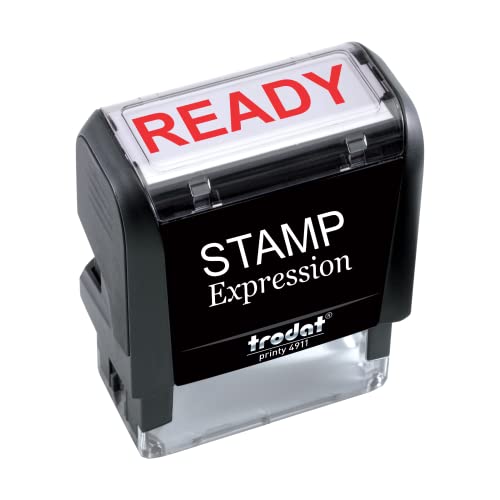 StampExpression - Ready Office Self Inking Rubber Stamp - Red Ink (A-5366)