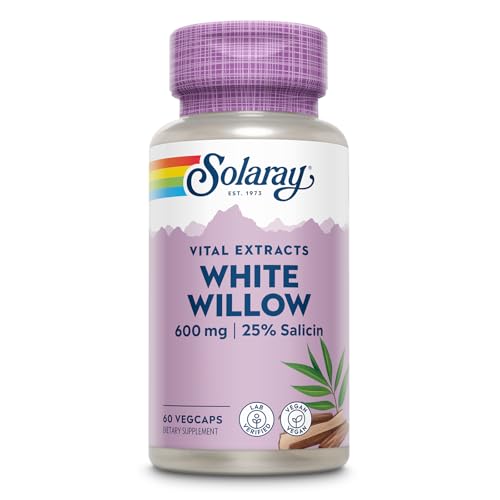 SOLARAY Guaranteed Potency White Willow Bark Extract, Veg Cap (Btl-Plastic) 750mg | 60ct