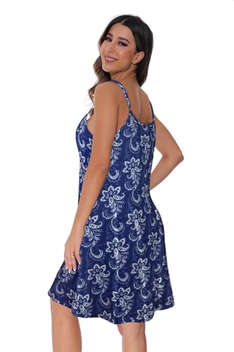 Image of JOELLYUS Summer Dresses for Women Spaghetti Strap Button Down Casual Sundress Beach Cover Up Dress with Pockets 2026