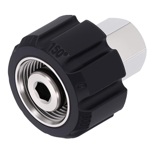 Image of sourcing map Pressure Washer Adapter, M22 14mm Female to G1/4" Female Stainless Steel Quick Connect Fittings Swivel Adapter for Pressure Power Washers Hose