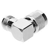 LckCryspho N型同軸コネクタ オス→メス 90度エルボアダプタ 、同軸ケーブル接続用 空間節約設計