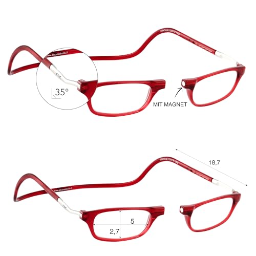 Clic Eyewear Magnet-Lesebrille für Herren – XL – Flexibles Design