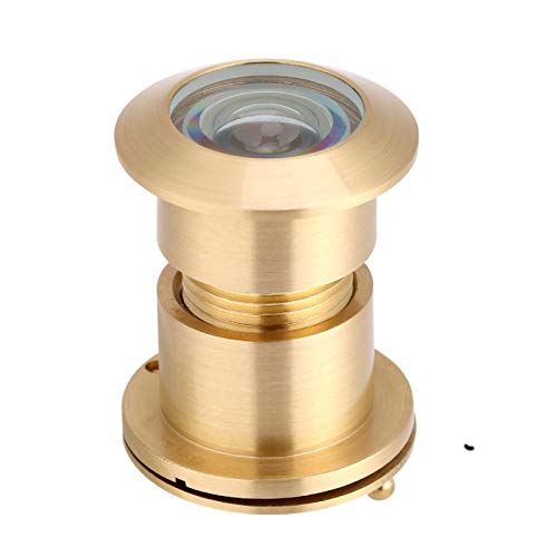 Mirilla para puerta con ángulo de visión de 28mm y cubierta de privacidad resistente (Dorado) miniatura 2