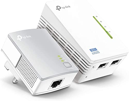 TP-Link TL-WPA4220KIT 2-Port Powerline Adapter WiFi Starter Kit, Range Extender, Broadband/WiFi Extender, WiFi Booster/Hotspot, No Configuration Required, UK Plug (Renewed)