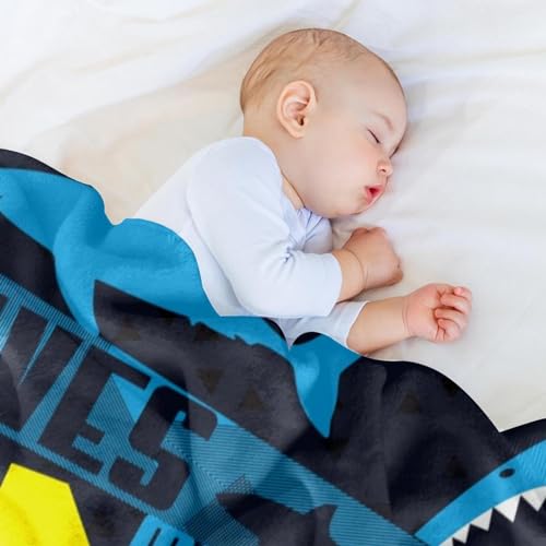 Couverture douce pour canapé et lit Grunge Shark plaid de voyage - 7