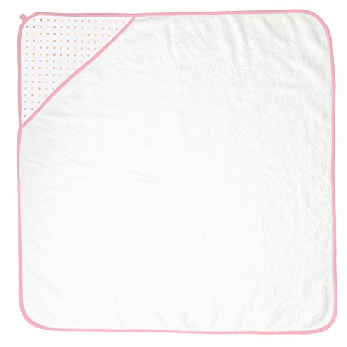 Image of SwaddleDesigns Cotton Terry Baby Hooded Towel, Tiny Triangle Shimmer, Pink