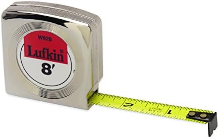 Crescent Lufkin 1/2" x 12' Mezurall® Chrome Case Yellow Clad Power Return Tape Measure - W9212