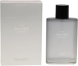 Zara Silver Summer Men's Perfume EDT Eau de Toilette 90ML (3.04 fl. oz) Fresh & Vibrant Scent with Citrus, Mint, Lavender & Cardamom Warm & Sophisticated Base of Sandalwood, Amber & Patchouli