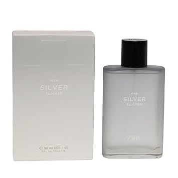 Zara Silver Summer Mens Perfume EDT Eau de Toilette 90ML 3.04 fl. oz Fresh & Vibrant Scent with Citrus, Mint, Lavender & Cardamom Warm & Sophisticated Base of Sandalwood, Amber & Patchouli