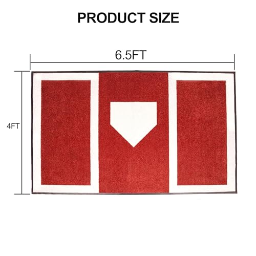 ActiveTrail Anti-Slip Baseball Hitting Mat & Softball Training Mat - Thickened Batting Cage Mat for Stance Practice, 6.5 x 4 Feet by ActiveTrail - Image 2