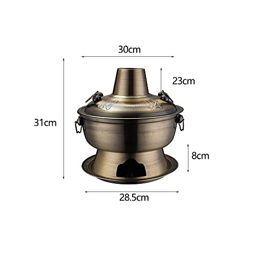 Olla de cobre para hot pot estilo Pekín 30 cm miniatura 2