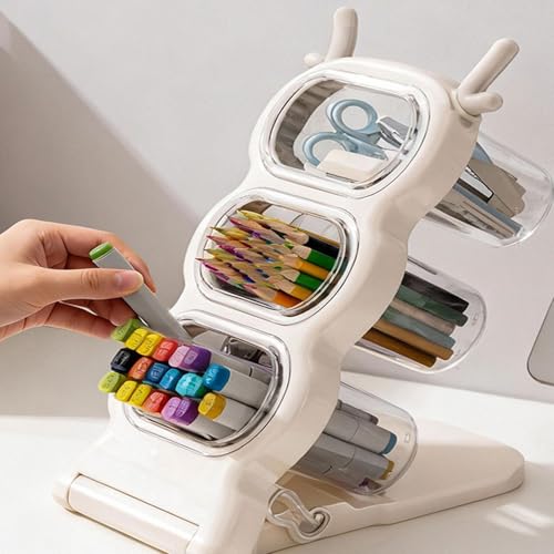 Organiseur de bureau compact avec support de marqueurs durable