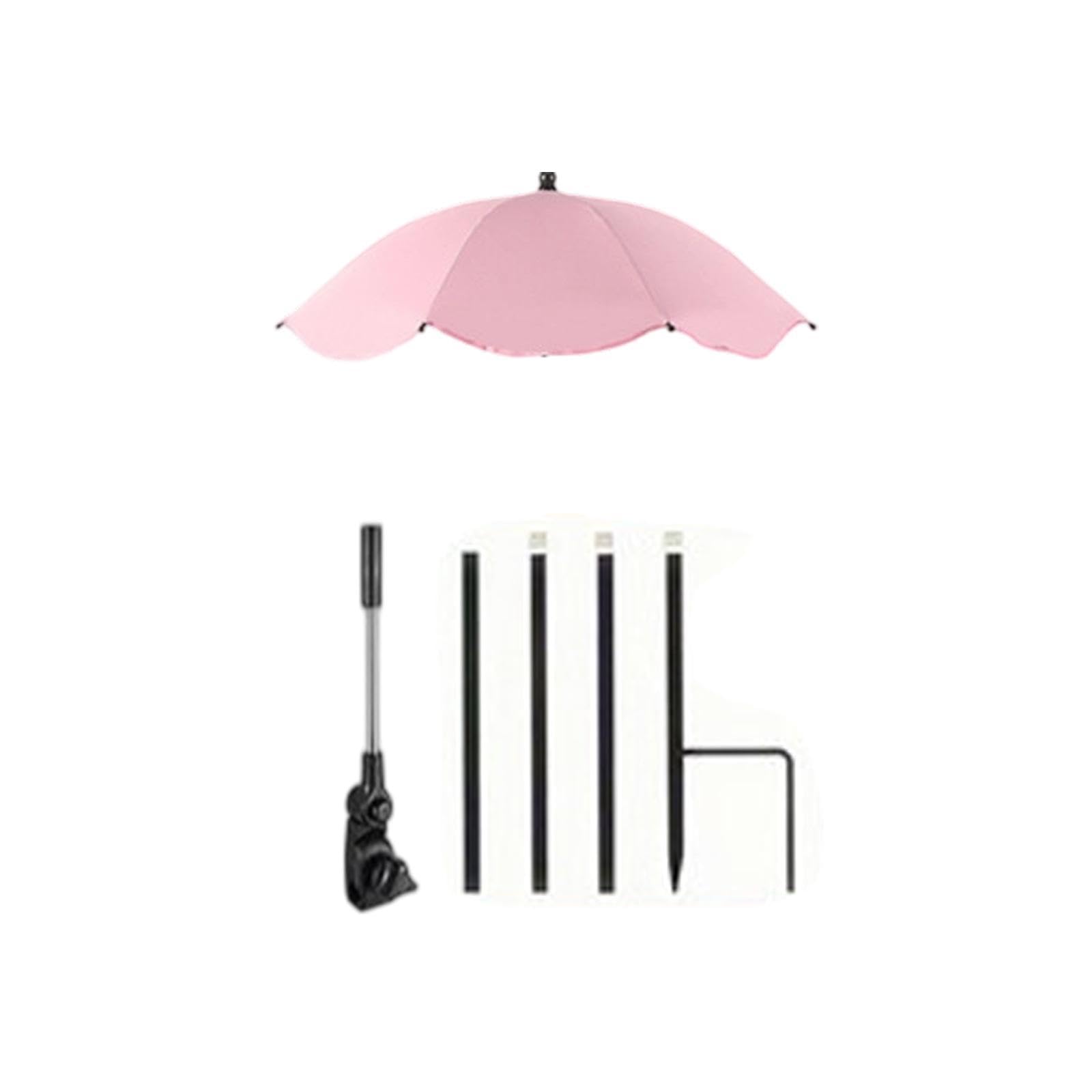 Bothyi Plant Umbrella for Outdoor Plants,Garden Cover,Sun Protection,Adjustable Angles Umbrella Shade for Garden Bed, Pink