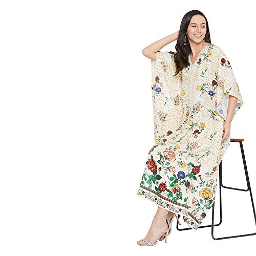 Image of Oussum Women Long Maxi Plus Size Polyester Kaftan Gown, Womens Kaftan Dresses Lounge Resort Wear, Plus Size Kaftan