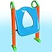 Potty Training Seat Toilet with Ladder - Potty Step Stool for Kids Toddlers w/Handles. Sturdy, Safe & Adjustable Height. Non-Slip Steps & Anti Slip Pads. Trainer Folds Easy for Boys Girls Baby