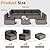 Oakcloud 7-Piece Outdoor Patio Furniture Sofa Set Grey Rattan Wicker Sectional Conversation Sets with Glass Top Table and Cushions(Grey)