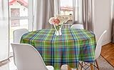 TAILLE - 150 cm de diamètre. Nappe ronde pour décoration de table intérieure. Résistant aux taches.