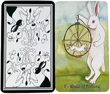 【正規品タロットカード】入手困難なデッキ✨うさぎ＆カラフル卵 イースタータロット Amazon.co.jp: karonpeln ぽっちゃりバニータロット うさぎ