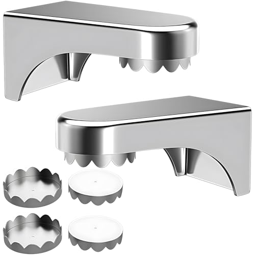 Lot de 2 porte-savon magnétiques faciles à utiliser - Sans perçage - Porte-savon argenté - Montage mural - Pour une utilisation sur les miroirs, le carrelage, le verre et d'autres surfaces lisses