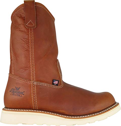 Thorogood American Heritage 11” Soft Toe Wellington Boots for Men Made from Premium Leather Featuring Slip-Resistant Wedge Outsole and Comfort Insole; EH Rated2