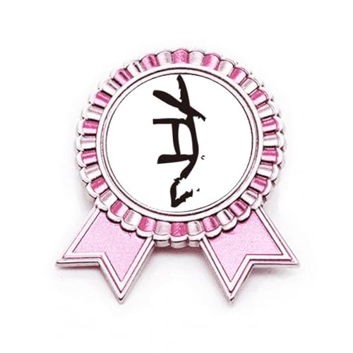 Broche chien du zodiaque chinois rose en métal, l'idée cadeau bs Inscriptions idéale