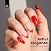 Beetles Red Gel Nail Polish - Gel Polish Hema Free Classic Red Color Soak Off Uv LED Nail Lamp 15ml DIY Home Manicure Salon Gift for Women Crimsom Harmony