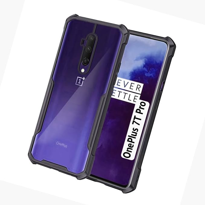 COBERTA Back Cover for OnePlus 7T Pro Back Cover Case - Black Transparent (B0CGLM4SLQ) Amazon Price History, Amazon Price Tracker