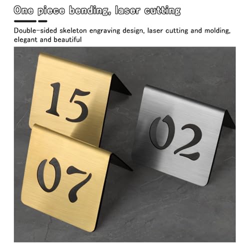 Numéros de table dorés empilables pour fêtes et réceptions
