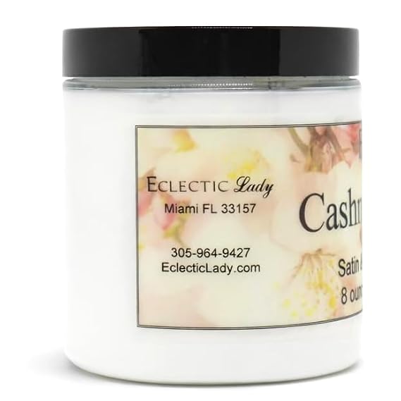 Eclectic Lady Cashmere and Silk Satin and Silk Cream, Body Cream, Body Lotion, 4 oz