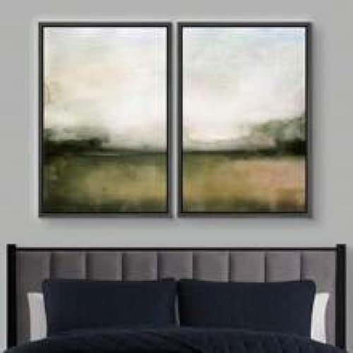 Impression sur toile paysage de champ de couleur affiche murale zen