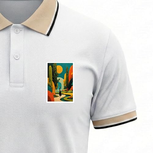 Image of Regular Fit Solid Half Sleeve Casual Tipping Collar Polo T-Shirt for Men