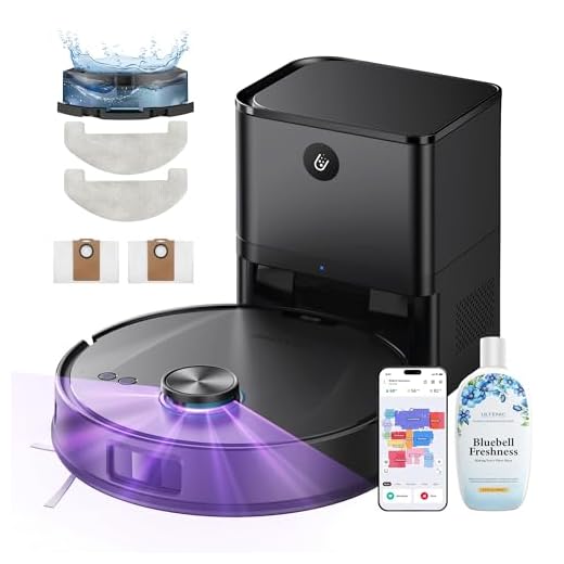 Ultenic Saugroboter mit Wischfunktion, 10000Pa 200Min Staubsauger Roboter mit Absaugstation 3,5L, LiDAR Navigation, 4-in-1 Saug und Wischroboter für Teppich Tierhaare Böden, APP Steuerung