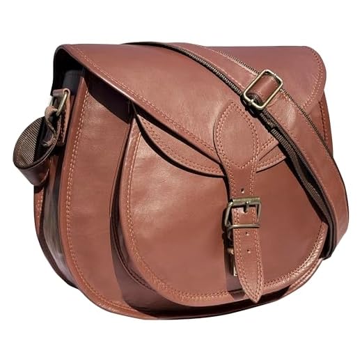 Vintage Leather Crossbody Satchel for Women