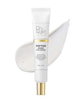 BOM COSMETICS Peptide Power Eye Cream 1.05 Fl Oz, Penta-Peptide and 99% Pure Gold Lightweight Eye Cream for Skin Collagen Boost to Reduce Fine Lines, Wrinkles, Enhance Elasticity, Korean Skin Care