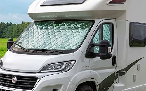 for FIAT DUCATO (2006-2022) - GENUINE TAILORED Thermal Windscreen Shield MOTORHOME CAMPERVAN Front Window Shield Guard Protector Privacy Protection 2in1 Blind Cover