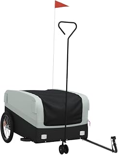 Kangmusi 94063 - Remolque de bicicleta (45 kg, hierro), color gris y negro