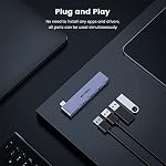 MOGOOD USB C Hub 4 Ports Multiport Adapter, USB 3.0 Splitter Docking Station for MacBook Pro/Air 2020/2019, Surface Pro and More