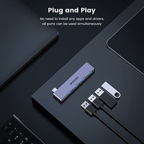 Usb C To Usb Hub 4 Ports,Mogood Usb C To Usb Hub Multiport Adapter,Usb C Splitter With Usb 3.0 Port,Usb Type C Docking Station For Macbook Pro/Air2020/2019,Surface Pro And More #TOP4