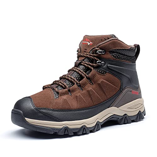 NORTIV 8 Men's Waterproof Winter Hiking Boots Outdoor Trekking Mid Backpacking Mountaineering Shoes,Size 6.5 Brown SNHB2210M