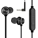 Wired Earbuds, Voice Changer,in-Ear Metal Earphones,Bass Stereo Headphones,Sports Earbuds for Running with Magnetic Connection (Black)